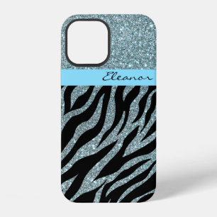 Funda Para iPhone 12 Patrón de Impresión de Animal Cebra Brillo de Chic