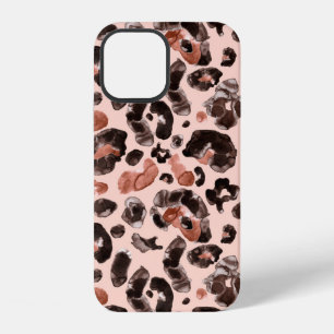 Funda Para iPhone 12 patrón de impresión de animal de leopardo de acuar