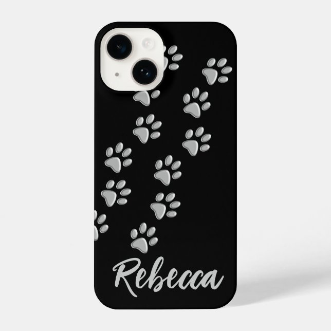 Funda Para iPhone Patrón de impresión de fondo negro de las hojas de (Reverso )