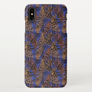 Funda Para iPhone XS Max Patrón de impresión lujoso Leopard y Zebra