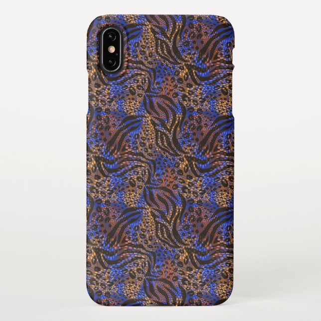 Funda Para iPhone Patrón de impresión lujoso Leopard y Zebra (Reverso)