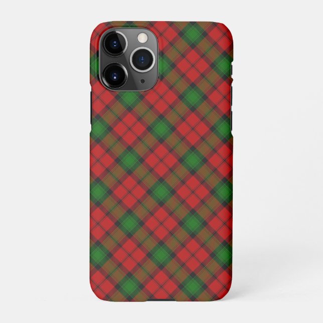 Funda Para iPhone Patrón de inclinación de Kerr Clain Tartan (Reverso)