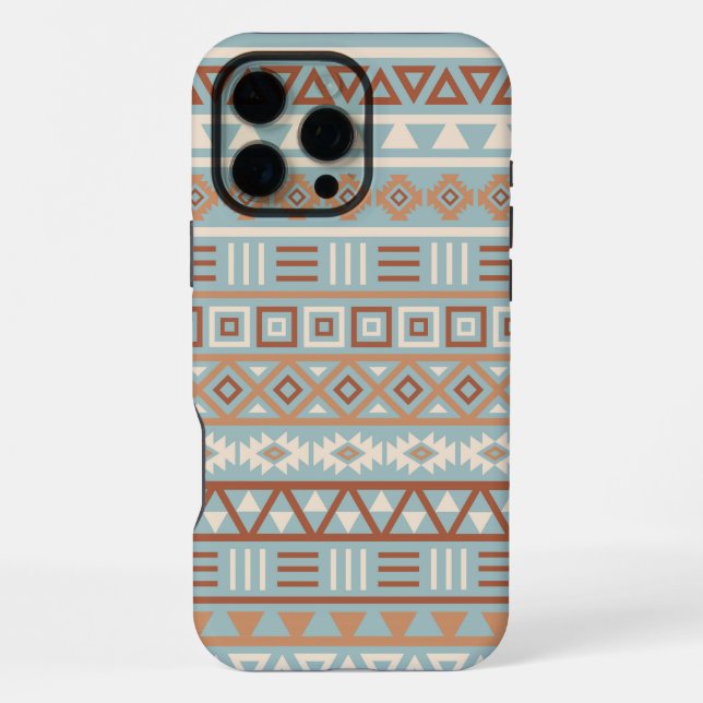 Funda Para iPhone Patrón de influencia azteca Terracottas de crema a (Reverso )