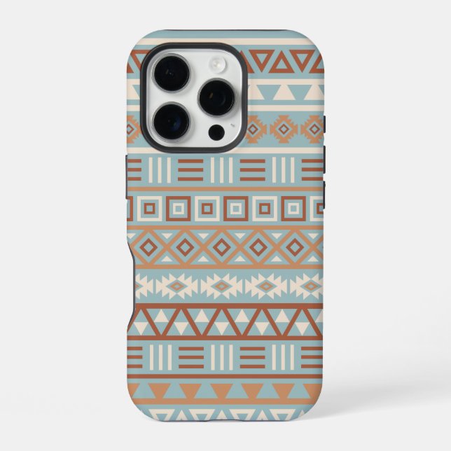 Funda Para iPhone Patrón de influencia azteca Terracottas de crema a (Reverso )