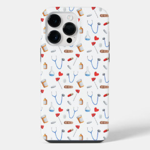 Funda Para iPhone 14 Pro Max Patrón de instrumentos hospitalarios para enfermer