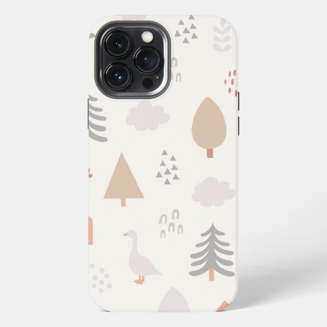 Funda Para iPhone Patrón de invierno (Reverso )