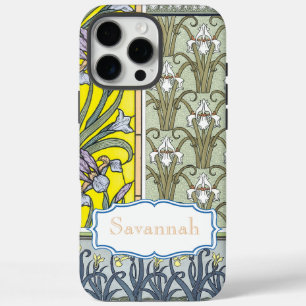 Funda Para iPhone 16 Pro Max Patrón de iris vintage personalizado