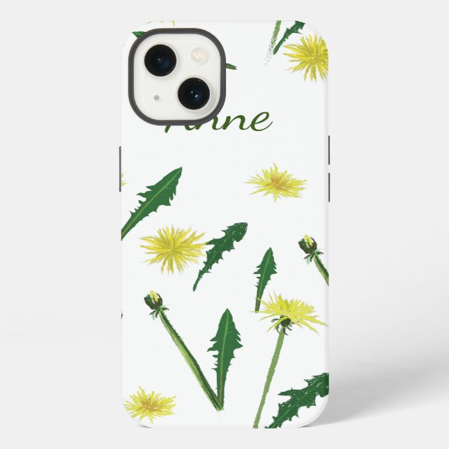 Funda Para iPhone Patrón de jardín de dientes de león (Reverso )
