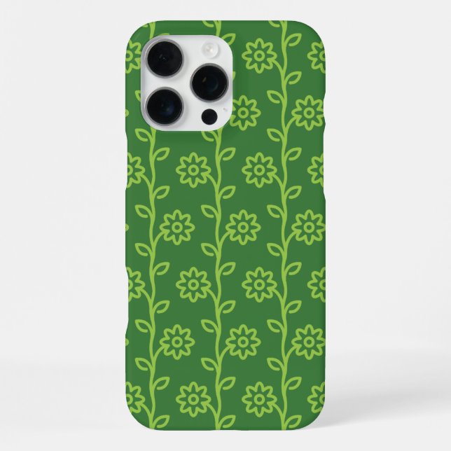 Funda Para iPhone Patrón de jardín de flores planas (Reverso )