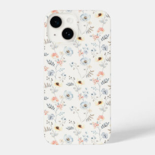 Funda Para iPhone 14 Patrón de jardín floral de la amapola