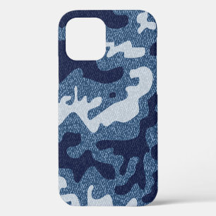 Funda Para iPhone 12 Patrón de jeans de denim para el camuflaje visto