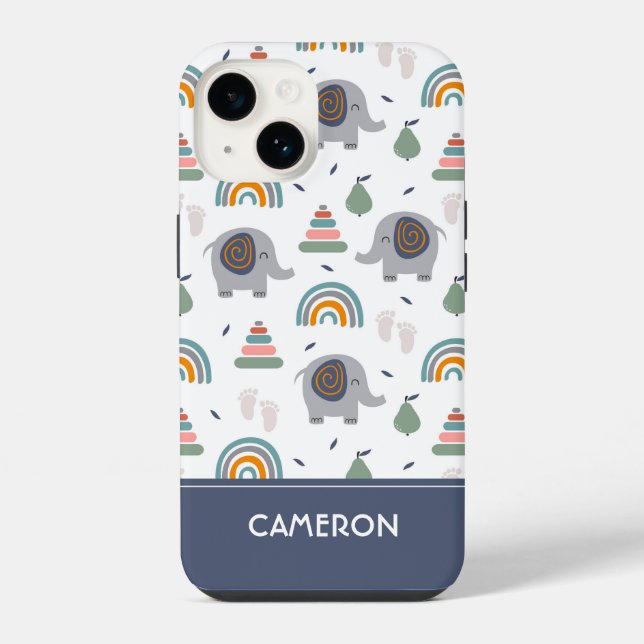 Funda Para iPhone Patrón de juguete de bebé (Reverso )