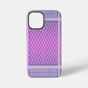 Funda Para iPhone 12 Mini Patrón de Keffiyeh con gradiente púrpura moderno