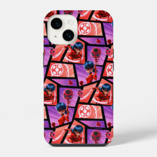 Funda Para iPhone 14 Patrón de Ladybug y Tikki
