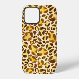Funda Para iPhone 12 Patrón de leopardo de acuarela sin costuras
