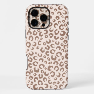 Funda Para iPhone 16 Pro Max Patrón de leopardo de color tan Mocha Mousse y cre