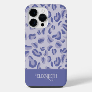 Funda Para iPhone 14 Pro Max Patrón de leopardo púrpura Lavanda