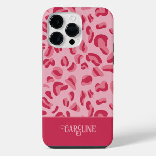 Funda Para iPhone 14 Pro Max Patrón de leopardo rosa