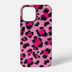 Funda Para iPhone 12 Patrón de leopardo rosa de lujo sin costuras.