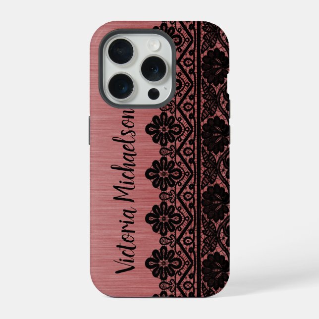 Funda Para iPhone Patrón de leopardo sobre rosa (Reverso )