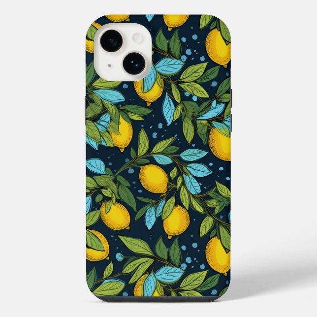 Funda Para iPhone Patrón de Limón (Reverso)