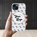 Patrón de logotipo de la empresa personalizado - B<br><div class="desc">Promociona tu marca con este estuche para iPhone personalizado que presenta un patrón de logotipo repetido en blanco y negro. Perfecto para la marca corporativa, el swag promocional, los regalos de los clientes o el uso de empleados, este moderno estuche de teléfono minimalista combina el estilo con el profesionalismo. Agregue...</div>