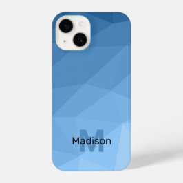 Funda Para iPhone 14 Patrón de malla geométrica clásica azul oscuro Mon