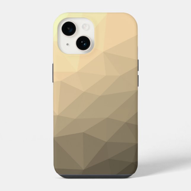 Funda Para iPhone Patrón de malla geométrica de gradiente sepia marr (Reverso )