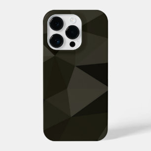 Funda Para iPhone 14 Pro Patrón de malla geométrica gris oscuro del ejércit