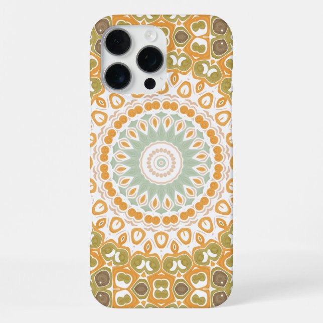 Funda Para iPhone Patrón de mandala de tonos terrosos modernos (Reverso )