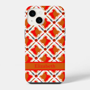 Funda Para iPhone 14 Patrón de mantequilla de maní y mermelada de fresa