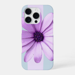 Funda Para iPhone 16 Pro Patrón de margarita azul y púrpura