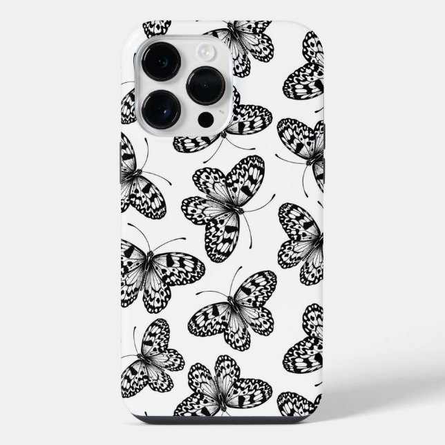 Funda Para iPhone Patrón de mariposa de cometa de papel (Reverso )