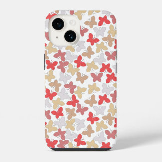 Funda Para iPhone 14 Patrón de mariposa Pastel