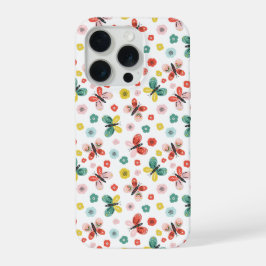 Patrón De Mariposa Y Floral