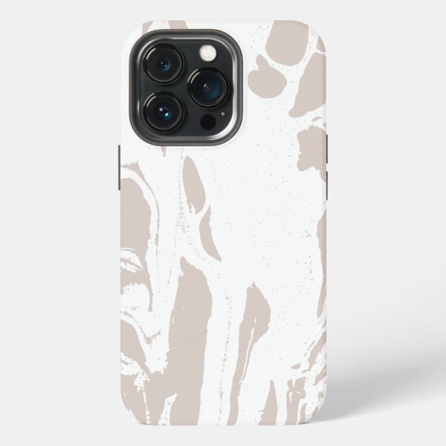 Funda Para iPhone Patrón de mármol abstracto gris (Reverso )