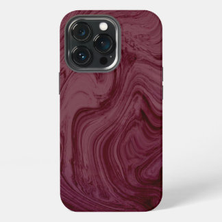 Funda Para iPhone 13 Pro Patrón de mármol de tonos granates