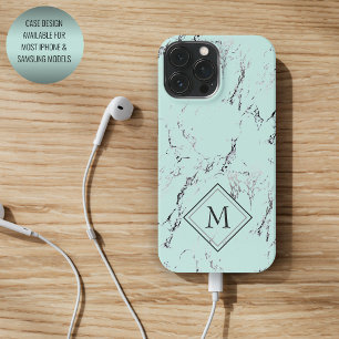 Funda Para iPhone 16 Pro Max Patrón de mármol gris negro personalizado sobre ve
