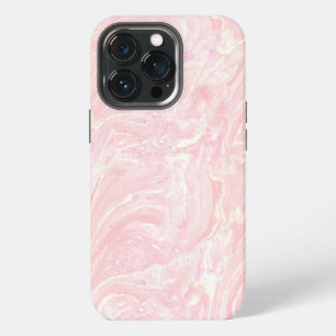 Funda Para iPhone 13 Pro Patrón de mármol rosa continuo