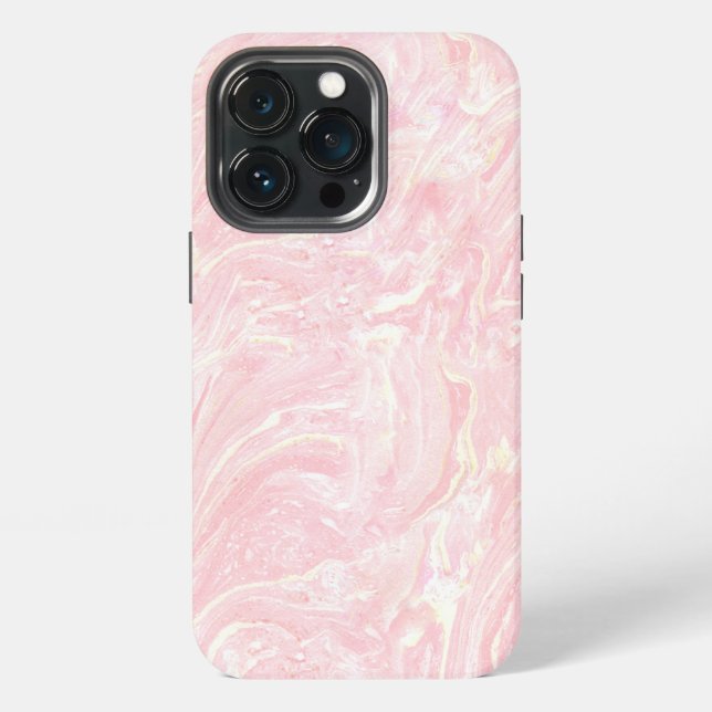 Funda Para iPhone Patrón de mármol rosa continuo (Reverso )