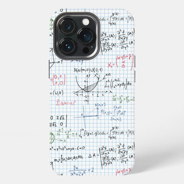 Funda Para iPhone Patrón de matemáticas de corte (Reverso )