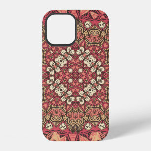 Funda Para iPhone 12 Patrón de medallón abstracto indio. Boho y gitano 
