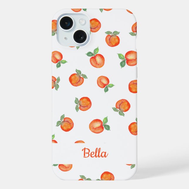 Funda Para iPhone Patrón de melocotón de verano dulce (Reverso )