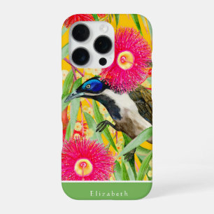 Funda Para iPhone 16 Pro Patrón de mielero de cara azul