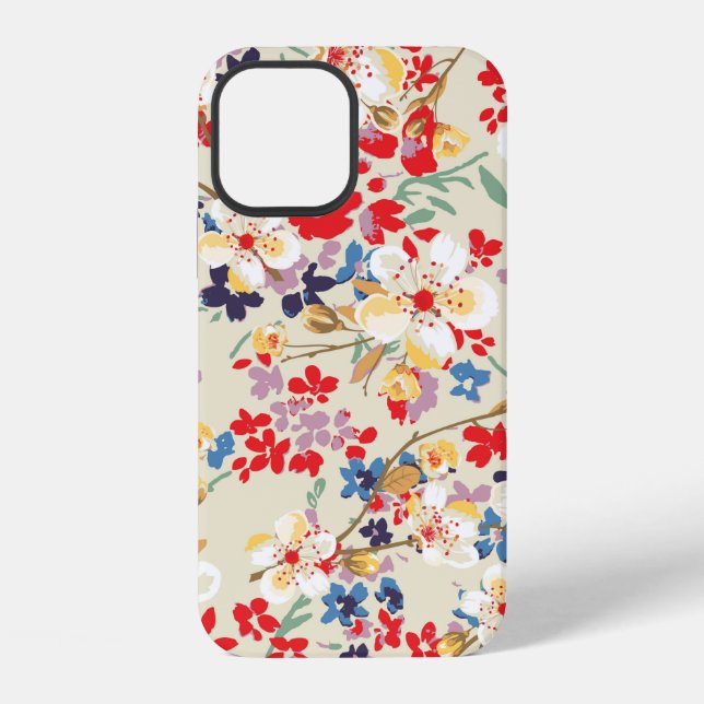 Funda Para iPhone Patrón de moda en flores pequeñas (Reverso )
