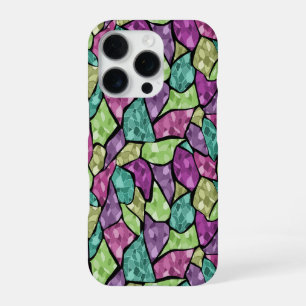 Funda Para iPhone 16 Pro Patrón de mosaico de azulejos de vidrio moderno ab