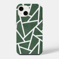patrón de mosaico verde y blanco