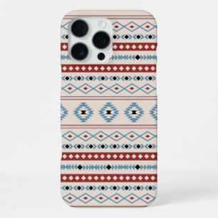 Funda Para iPhone 16 Pro Max Patrón de motivos mixtos Azteca Blue Red Black Cre