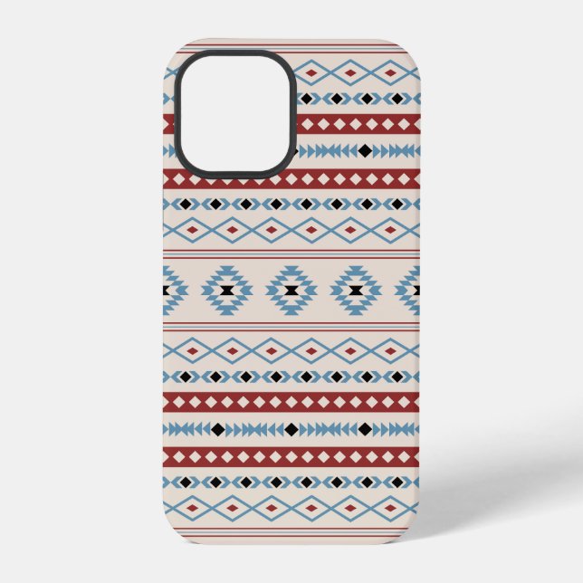 Funda Para iPhone Patrón de motivos mixtos Azteca Blue Red Black Cre (Reverso )