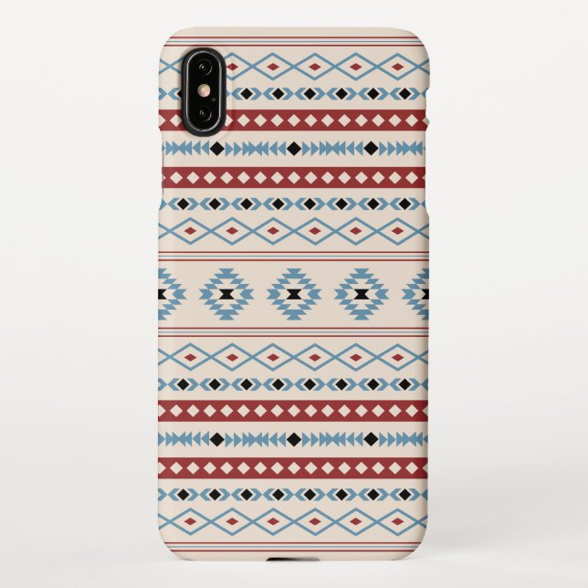 Funda Para iPhone Patrón de motivos mixtos Azteca Blue Red Black Cre (Reverso)